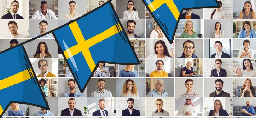 a collage of people with flags